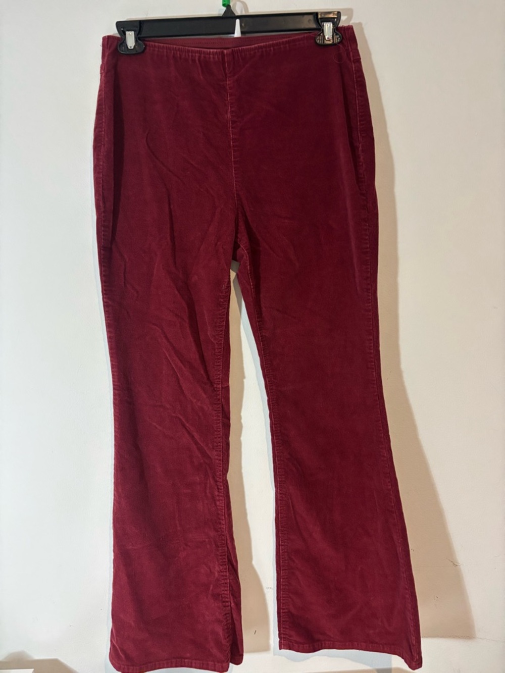 No Boundaries Size Large 11-13 Corduroy Flare Pants in Deep Wine Western Casual